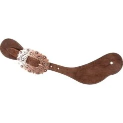 Martin Saddlery Chocolate Roughout Cowboy Spur Strap With Copper Buckle