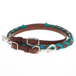 Martin Saddlery 5/8in Turquoise Laced Barrel Reins
