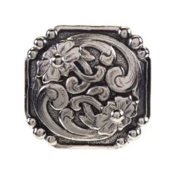 Rockin Out Designs Jewelry 1 1/2in. Octagon Scallop W/ Double Flowers With Double Flowers