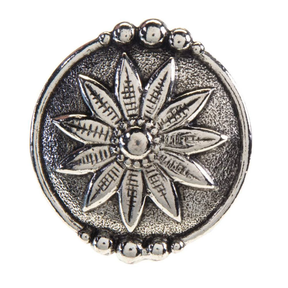 Rockin Out Jewelry 1 1/2in. Scalloped Wild Flower Concho 1 Rockin Out Jewelry 1 1/2in. Scalloped Wild Flower Concho