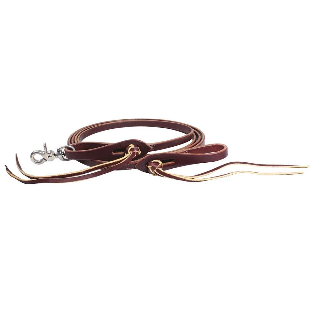 Professionals Choice 5/8in Pineapple Knot Latigo Roping Rein 1 Professionals Choice 5/8in Pineapple Knot Latigo Roping Rein