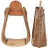 NRS 3 In. Deluxe Rawhide Overshoe Roper Stirrups