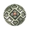 NRS Antique Silver Bold Square Flower 1 1/2 Inch Concho