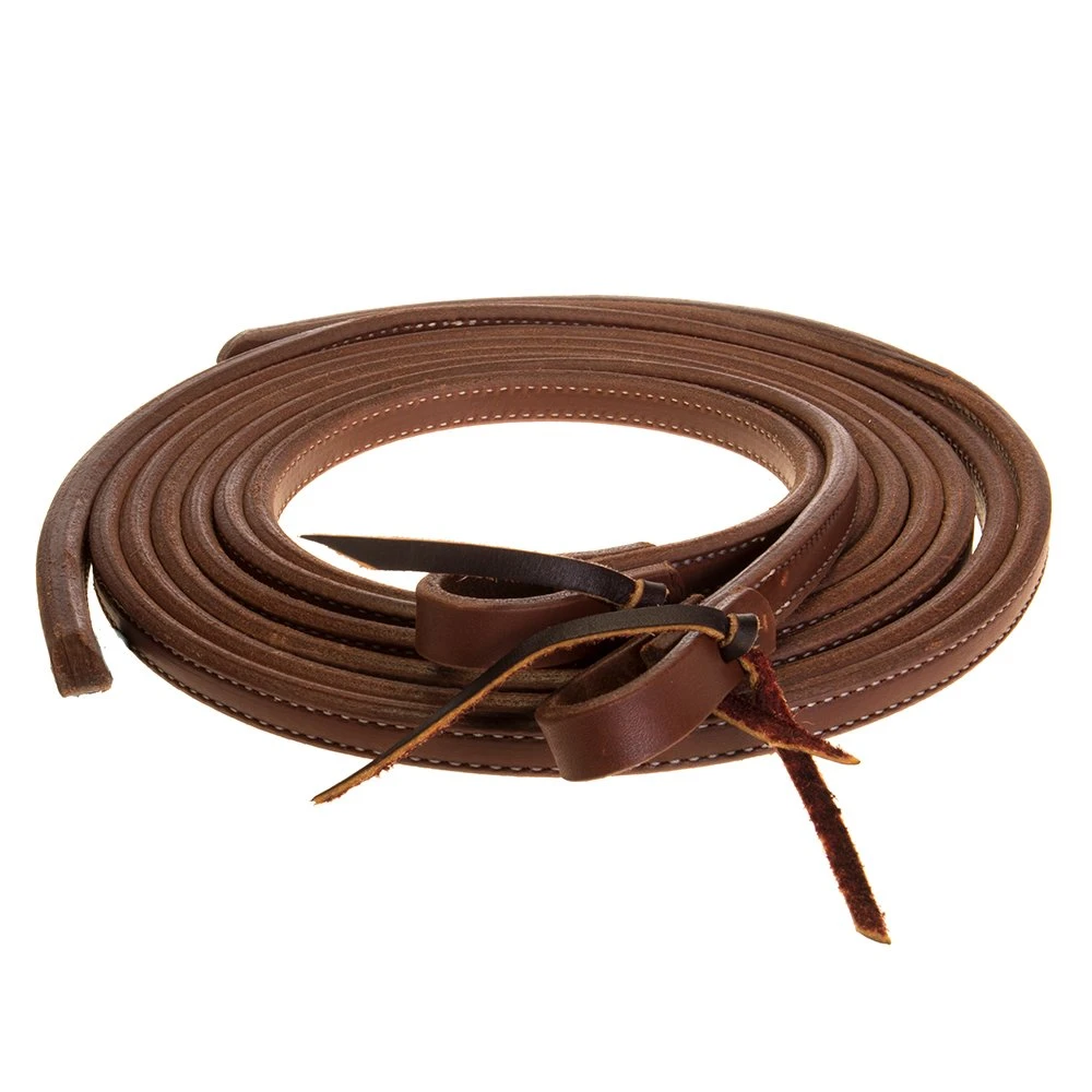 NRS 5/8in Oiled Split Reins W/ Weighted Ends 1 NRS 5/8in Oiled Split Reins W/ Weighted Ends