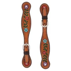 Weaver Leather Floral Vine Ladies Spur Straps