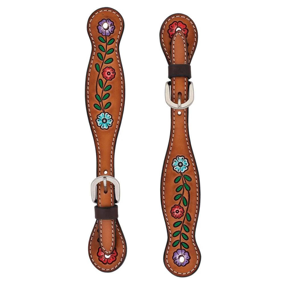 Weaver Leather Floral Vine Ladies Spur Straps 1 Weaver Leather Floral Vine Ladies Spur Straps