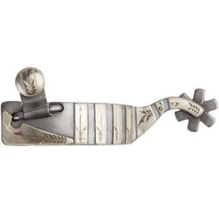 Cowpuncher Silver Mounted Spurs With Bars