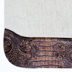 Reinsman 3/4 Inch APEX Performance Contour Felt Saddle Pad With Brown Crocodile Wear Leathers -Cheap Rider Essentials Store 36830 BS0040 04