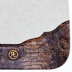 Reinsman 3/4 Inch APEX Performance Contour Felt Saddle Pad With Brown Crocodile Wear Leathers -Cheap Rider Essentials Store 36830 BS0040 05